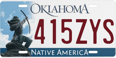 OK license plate 415ZYS