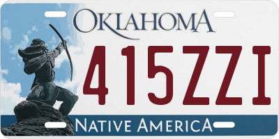 OK license plate 415ZZI