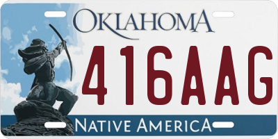 OK license plate 416AAG