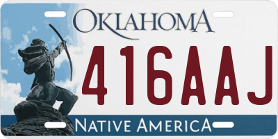 OK license plate 416AAJ