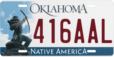 OK license plate 416AAL