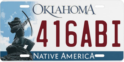 OK license plate 416ABI