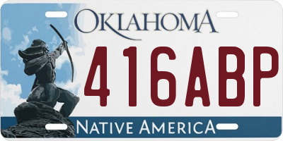 OK license plate 416ABP