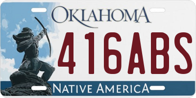 OK license plate 416ABS