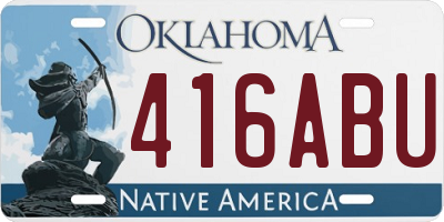 OK license plate 416ABU