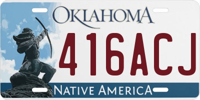 OK license plate 416ACJ