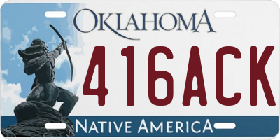 OK license plate 416ACK