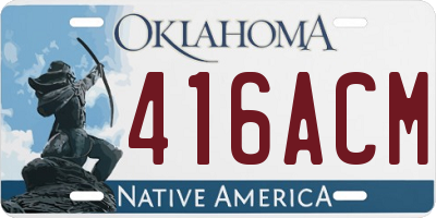 OK license plate 416ACM