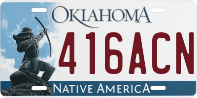 OK license plate 416ACN