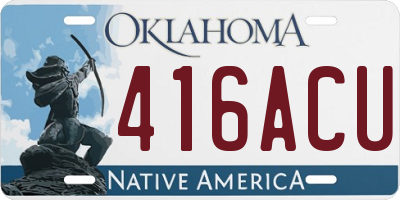 OK license plate 416ACU