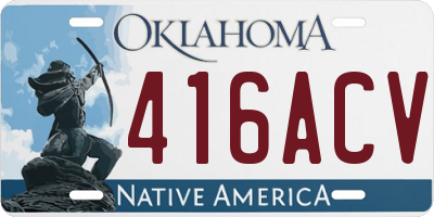 OK license plate 416ACV