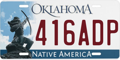 OK license plate 416ADP