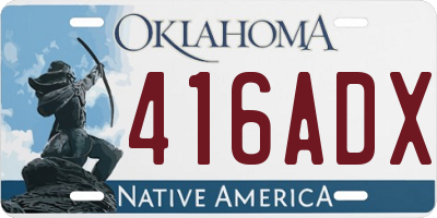 OK license plate 416ADX