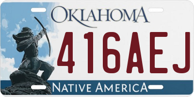 OK license plate 416AEJ