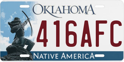 OK license plate 416AFC