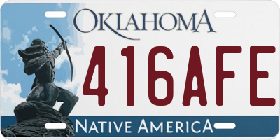 OK license plate 416AFE