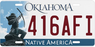 OK license plate 416AFI