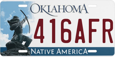 OK license plate 416AFR