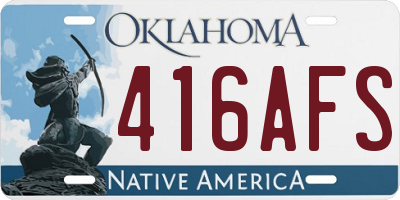 OK license plate 416AFS