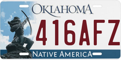OK license plate 416AFZ