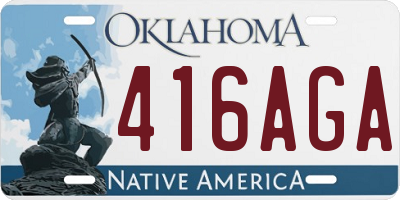 OK license plate 416AGA