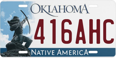 OK license plate 416AHC