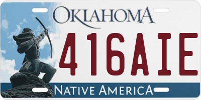 OK license plate 416AIE