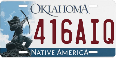 OK license plate 416AIQ
