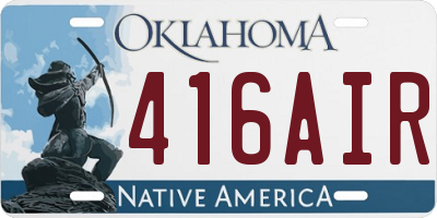 OK license plate 416AIR