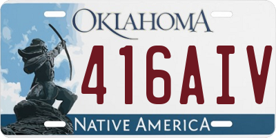 OK license plate 416AIV