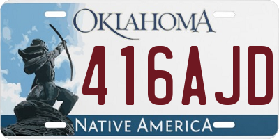 OK license plate 416AJD