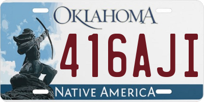 OK license plate 416AJI
