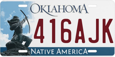 OK license plate 416AJK