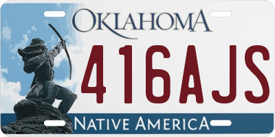 OK license plate 416AJS