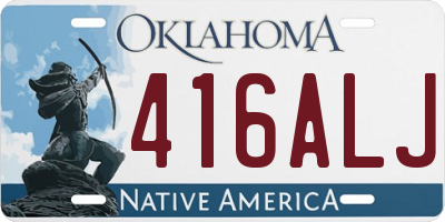 OK license plate 416ALJ