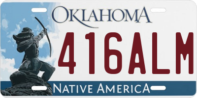 OK license plate 416ALM