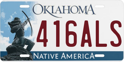 OK license plate 416ALS