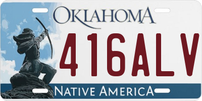 OK license plate 416ALV