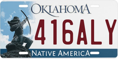 OK license plate 416ALY