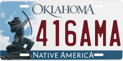 OK license plate 416AMA