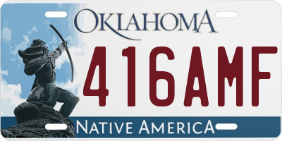 OK license plate 416AMF