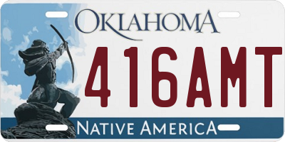 OK license plate 416AMT
