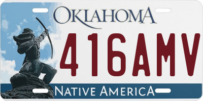 OK license plate 416AMV