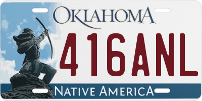 OK license plate 416ANL