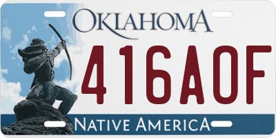 OK license plate 416AOF