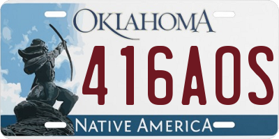 OK license plate 416AOS