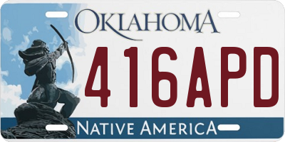 OK license plate 416APD