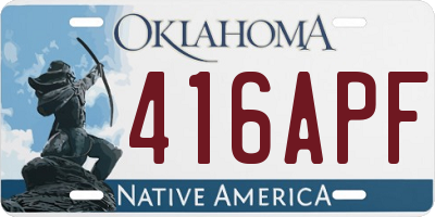OK license plate 416APF