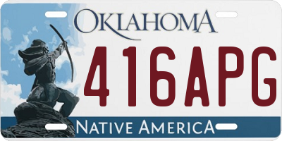OK license plate 416APG