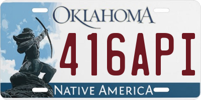 OK license plate 416API
